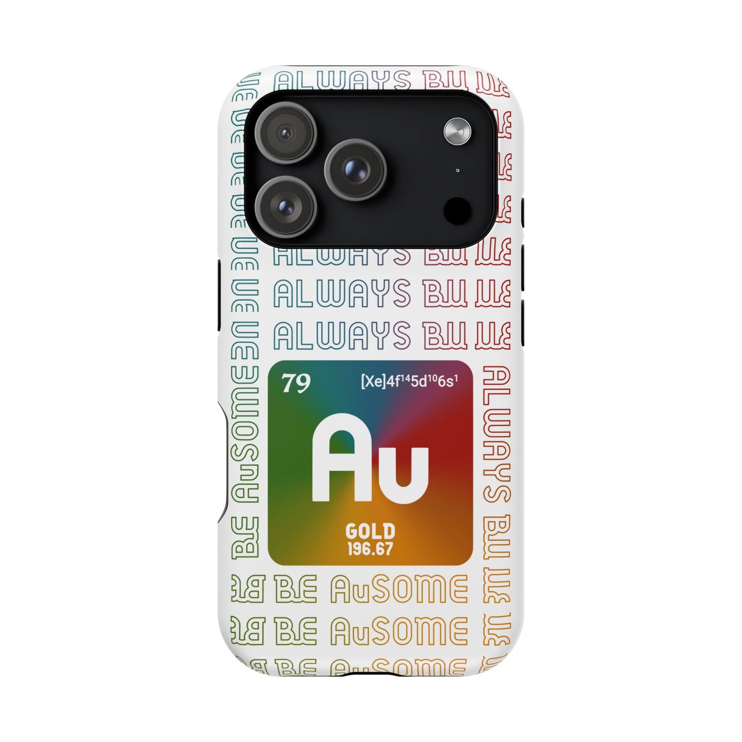 Magnetic Phone Case — 'Au Gold' Periodic Table Design (Be AuSome)