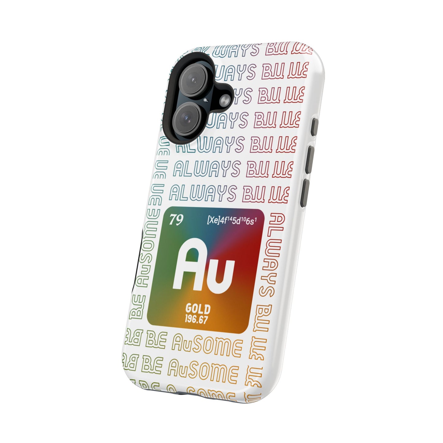 Magnetic Phone Case — 'Au Gold' Periodic Table Design (Be AuSome)
