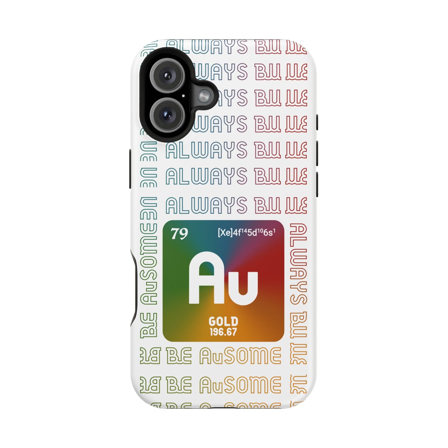 Magnetic Phone Case — 'Au Gold' Periodic Table Design (Be AuSome)