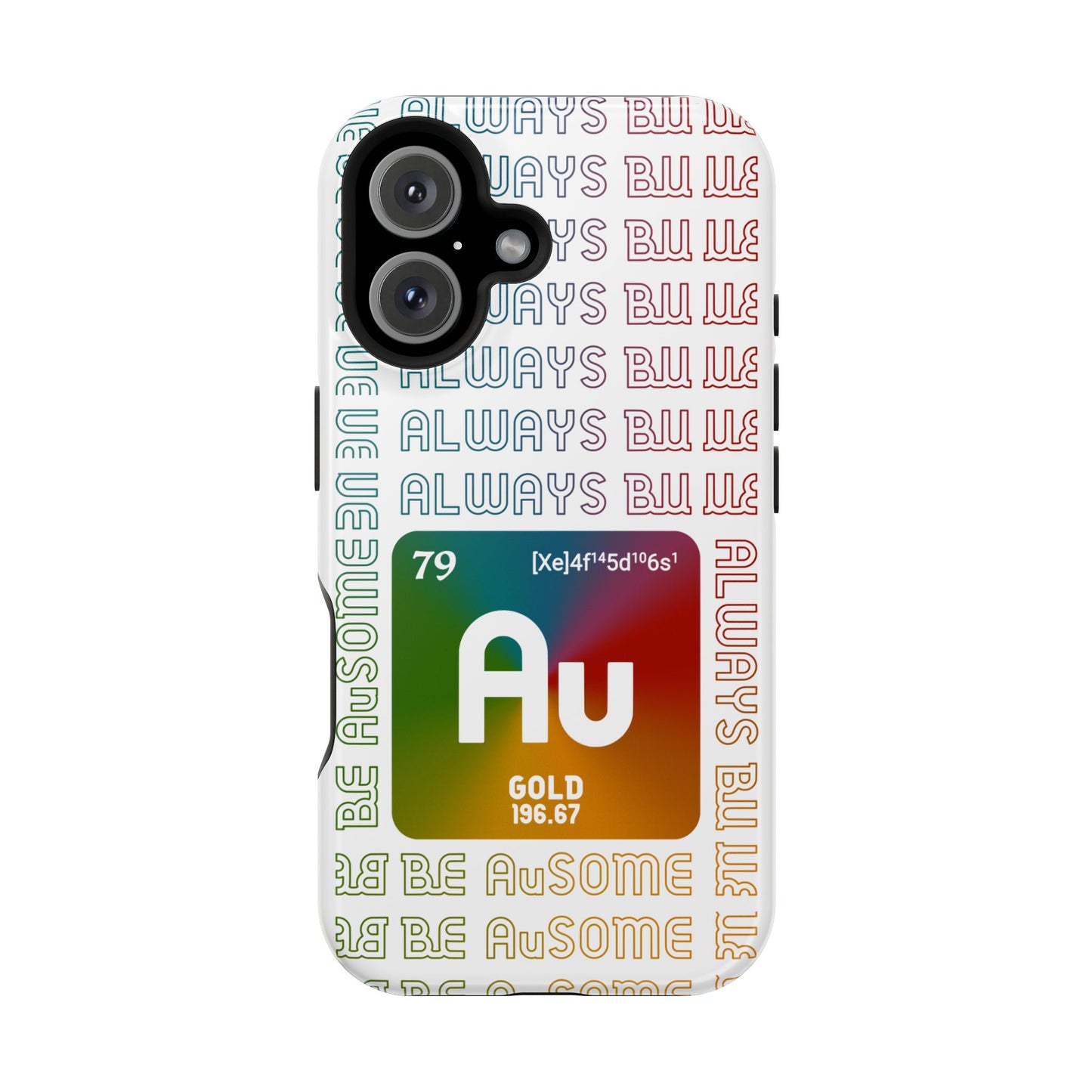Magnetic Phone Case — 'Au Gold' Periodic Table Design (Be AuSome)