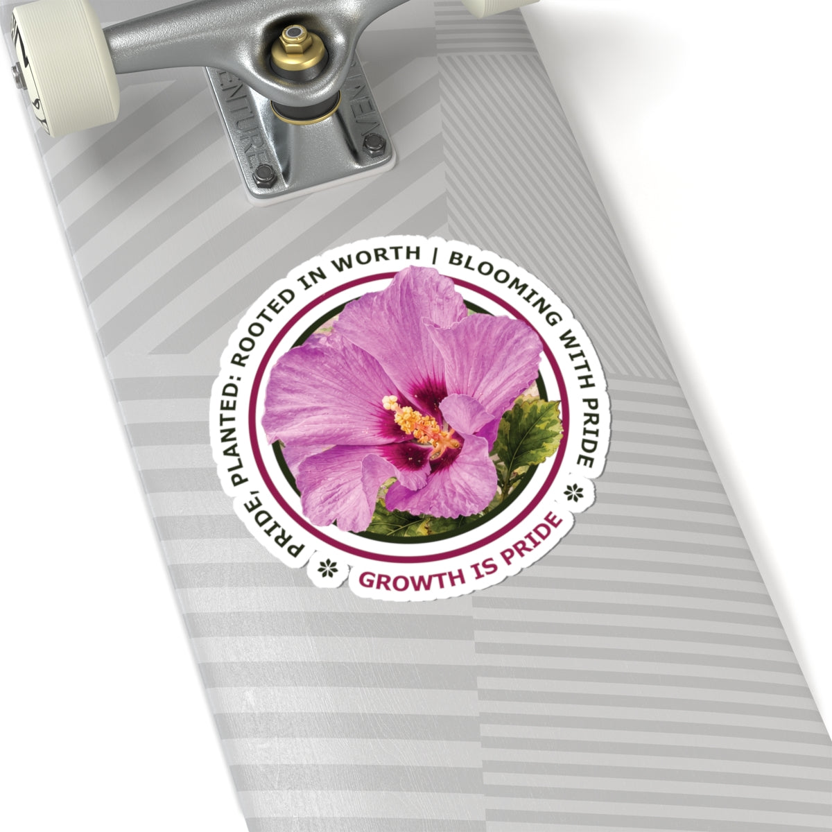“Growth Is Pride” Vinyl Sticker - Pride, Planted: Rooted in Worth collection.