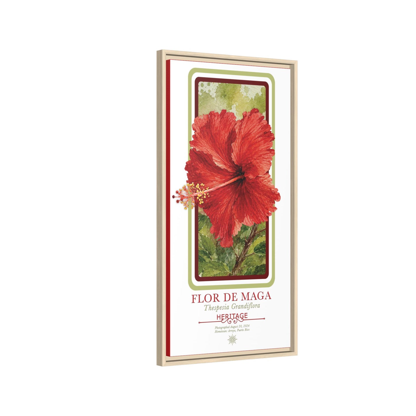 "Flor de Maga" Heritage Botanical Art Print — GroveSense Garden of Belonging Series