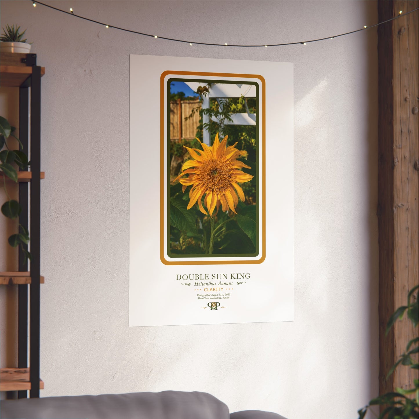 Yellow Sunflower Fine Art Poster | Botanical Wall Art | Clarity Nature Print