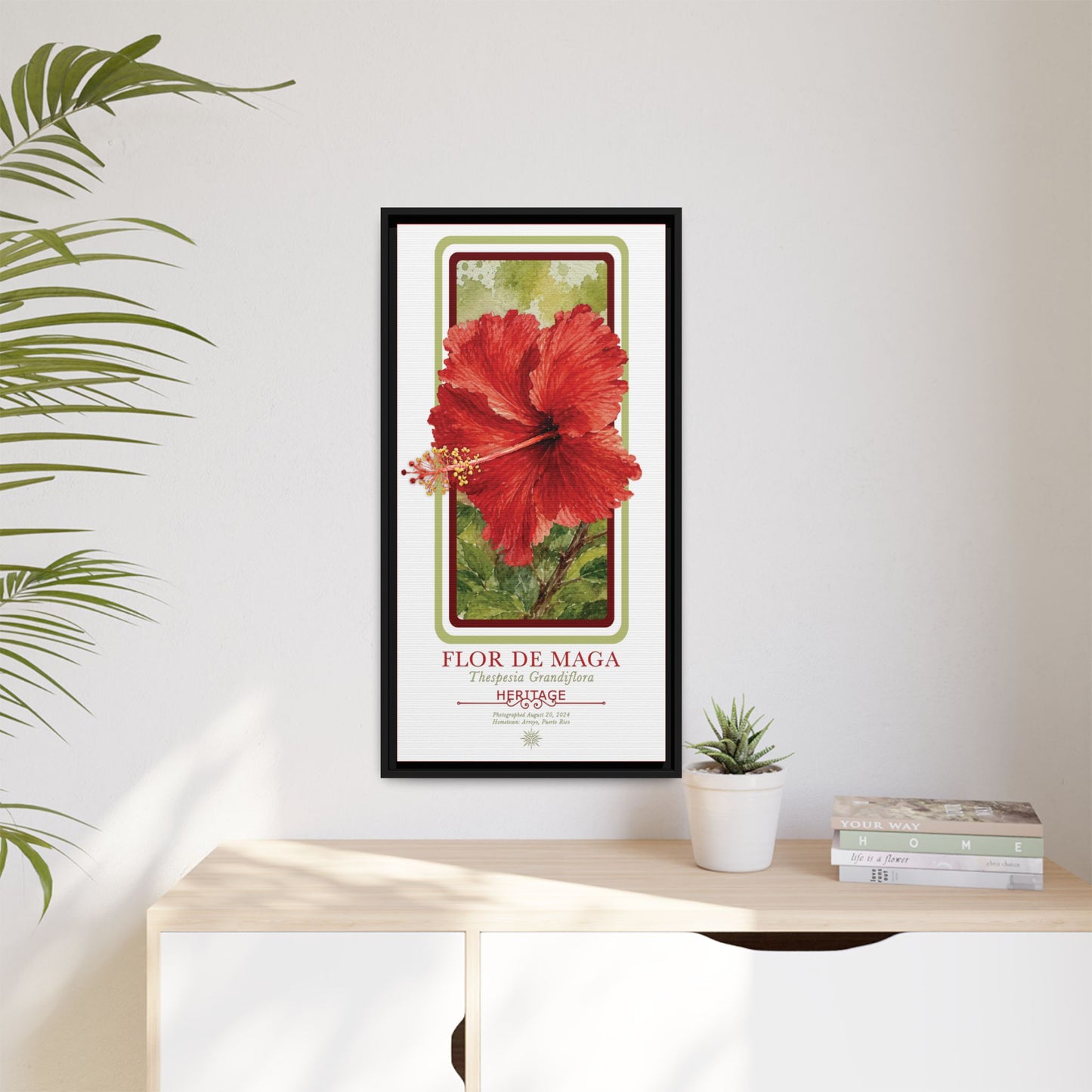 "Flor de Maga" Heritage Botanical Art Print — GroveSense Garden of Belonging Series