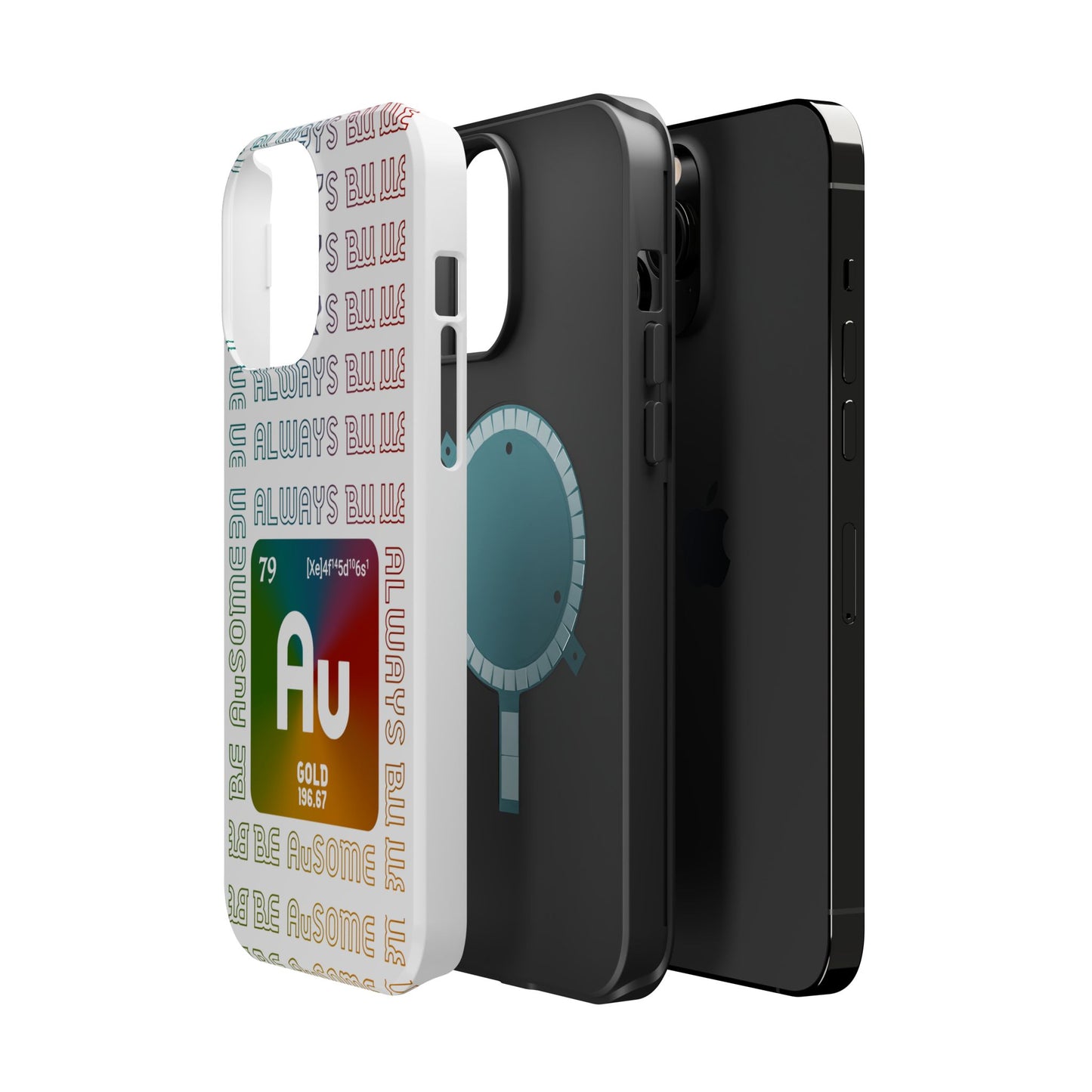 Magnetic Phone Case — 'Au Gold' Periodic Table Design (Be AuSome)