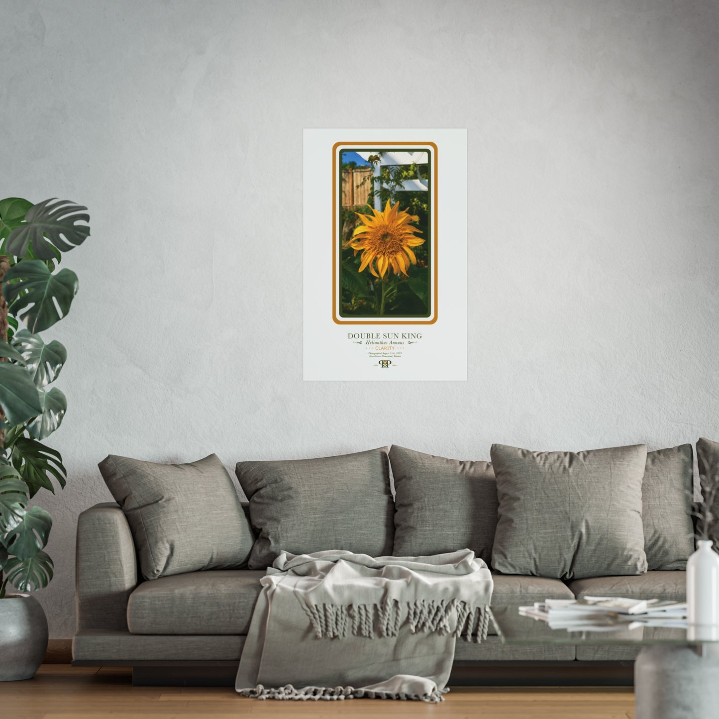 Yellow Sunflower Fine Art Poster | Botanical Wall Art | Clarity Nature Print