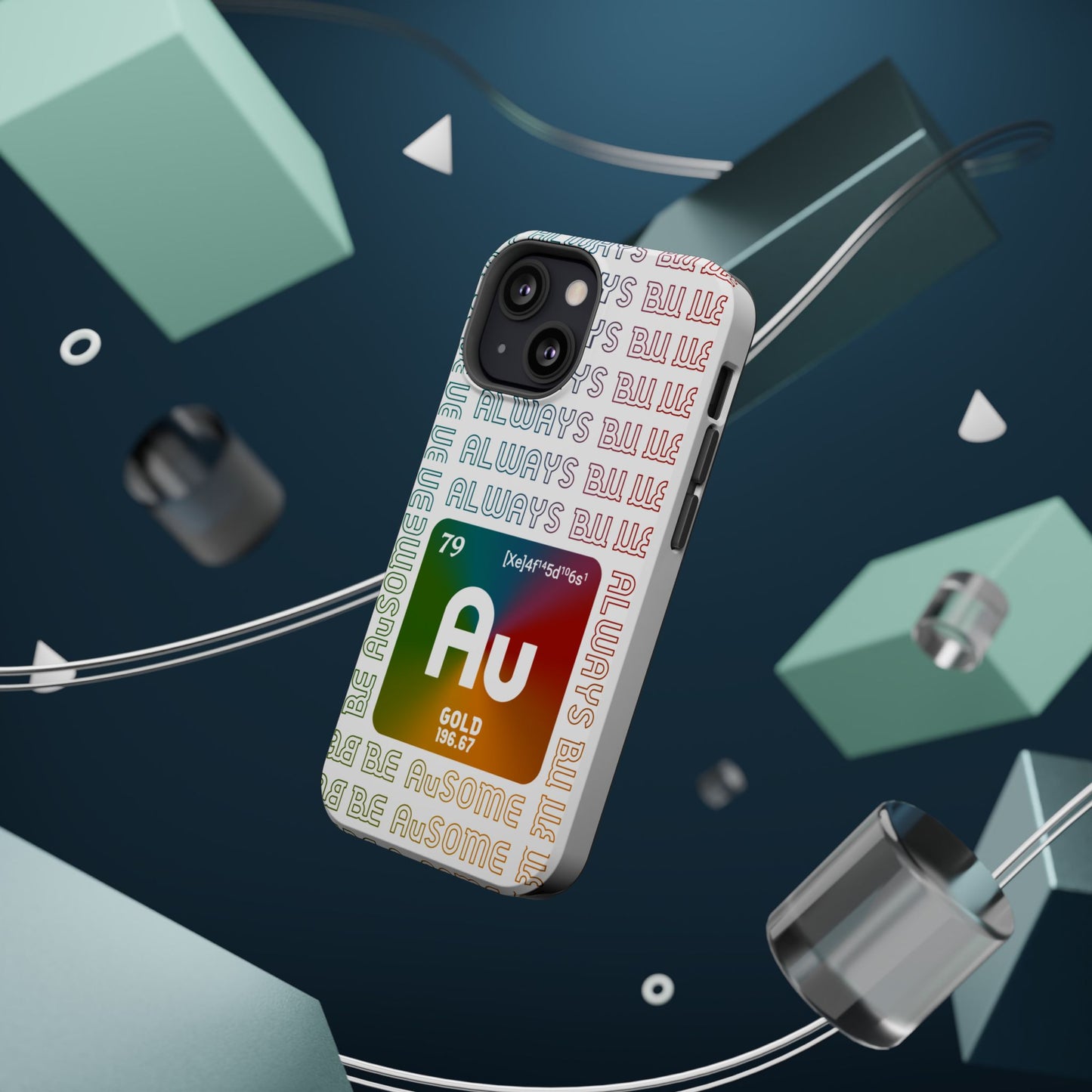 Magnetic Phone Case — 'Au Gold' Periodic Table Design (Be AuSome)