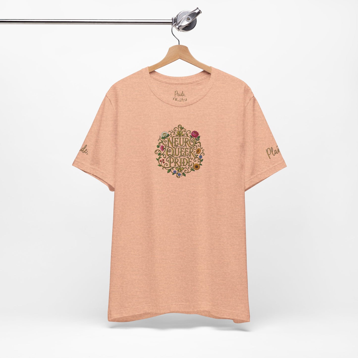 Neuro Queer Pride T-Shirt | Floral Neurodiversity Pride Tee