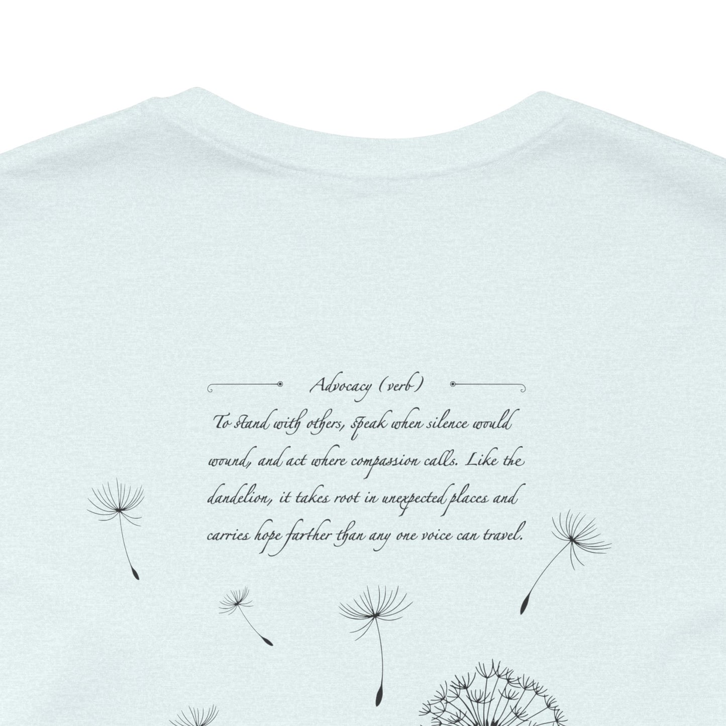 Dandelion & Bees Tee — “Stand Up. Speak Up. Act Up.” Floral Graphic Tee
