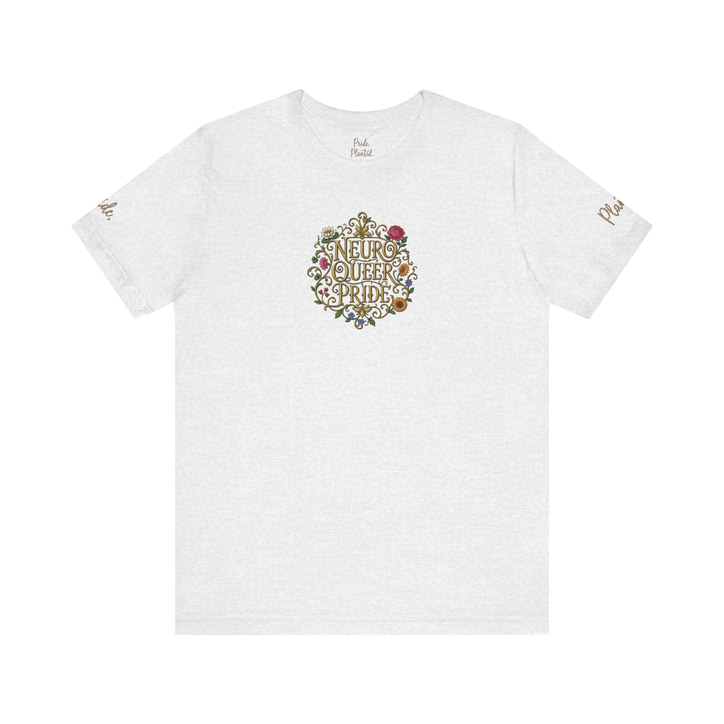 Neuro Queer Pride T-Shirt | Floral Neurodiversity Pride Tee