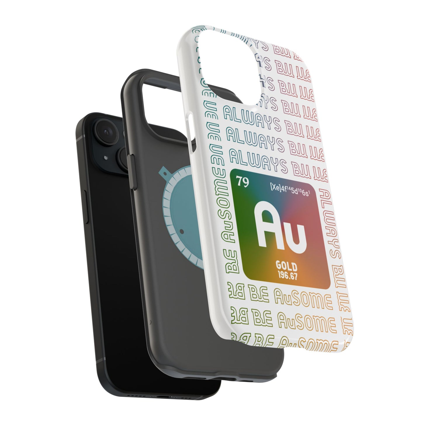 Magnetic Phone Case — 'Au Gold' Periodic Table Design (Be AuSome)