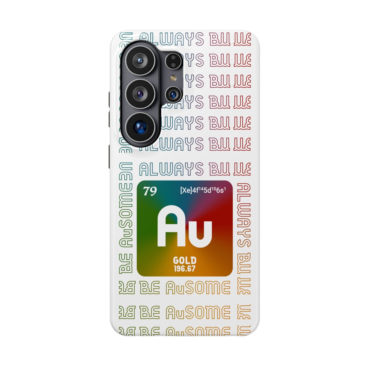 Magnetic Phone Case — 'Au Gold' Periodic Table Design (Be AuSome)