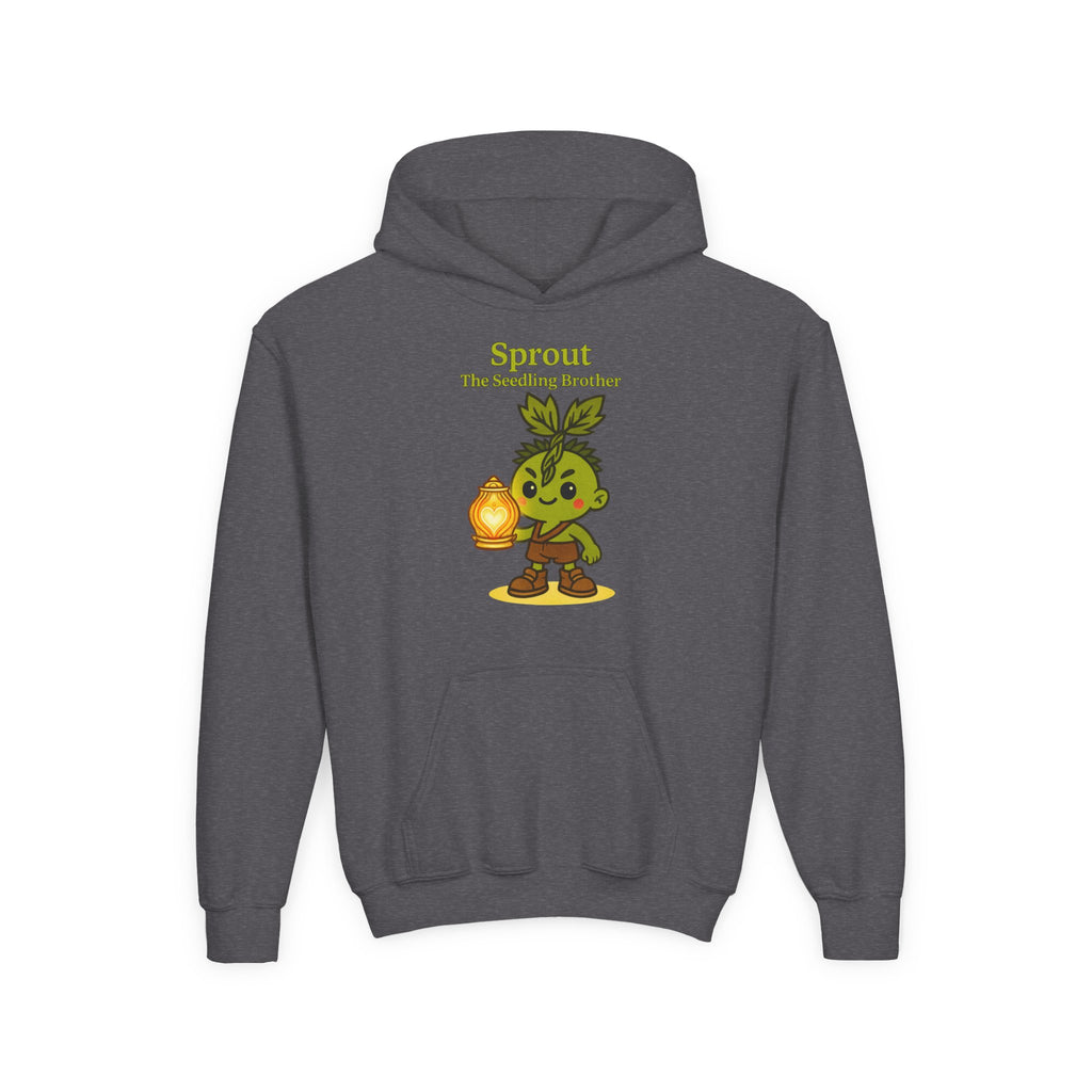 Heartlight Collection: 'Sprout the Seedling Brother' Camping Twins Cute Kids Hooded Sweatshirt