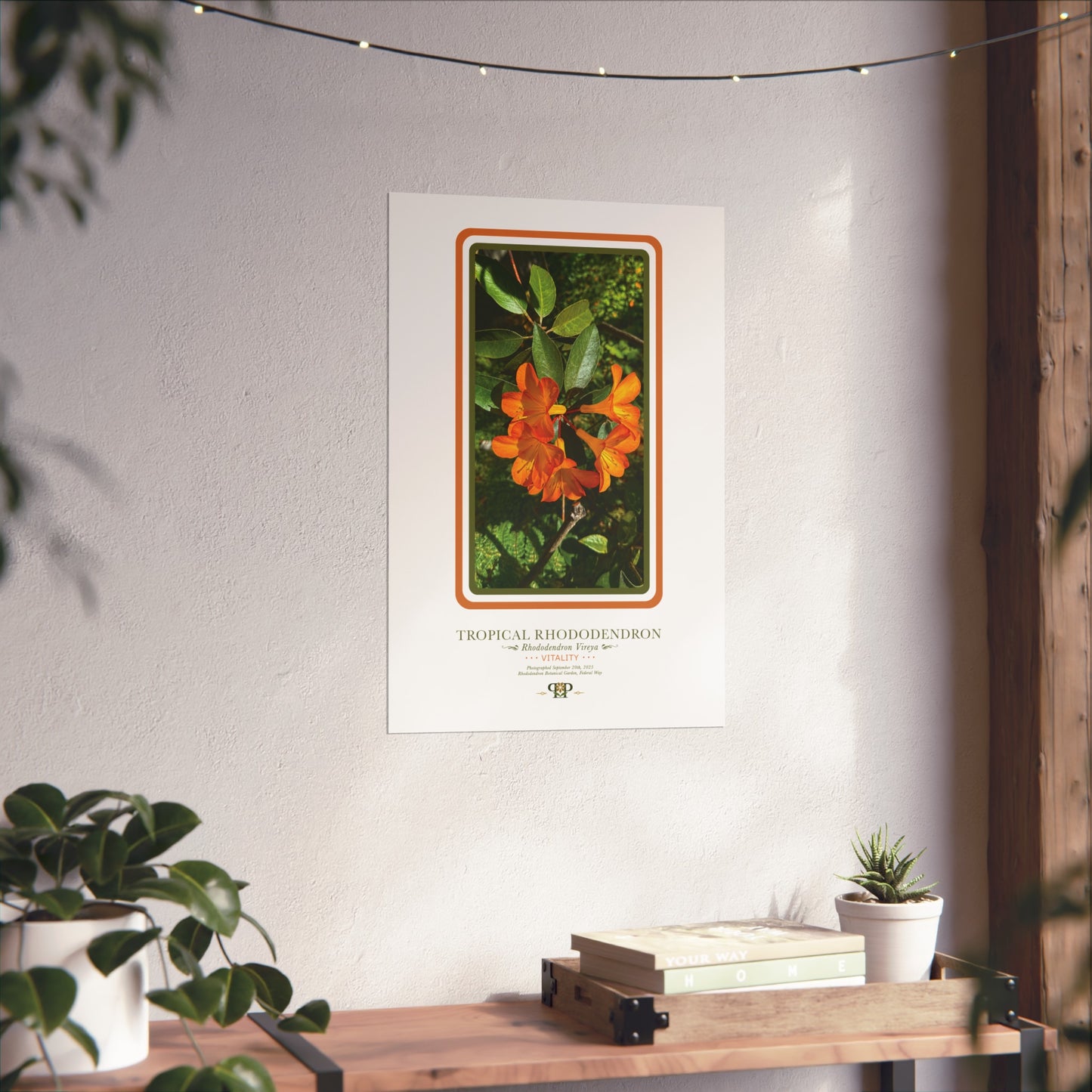 Orange Azalea Fine Art Poster | Botanical Wall Art | Vitality Nature Print