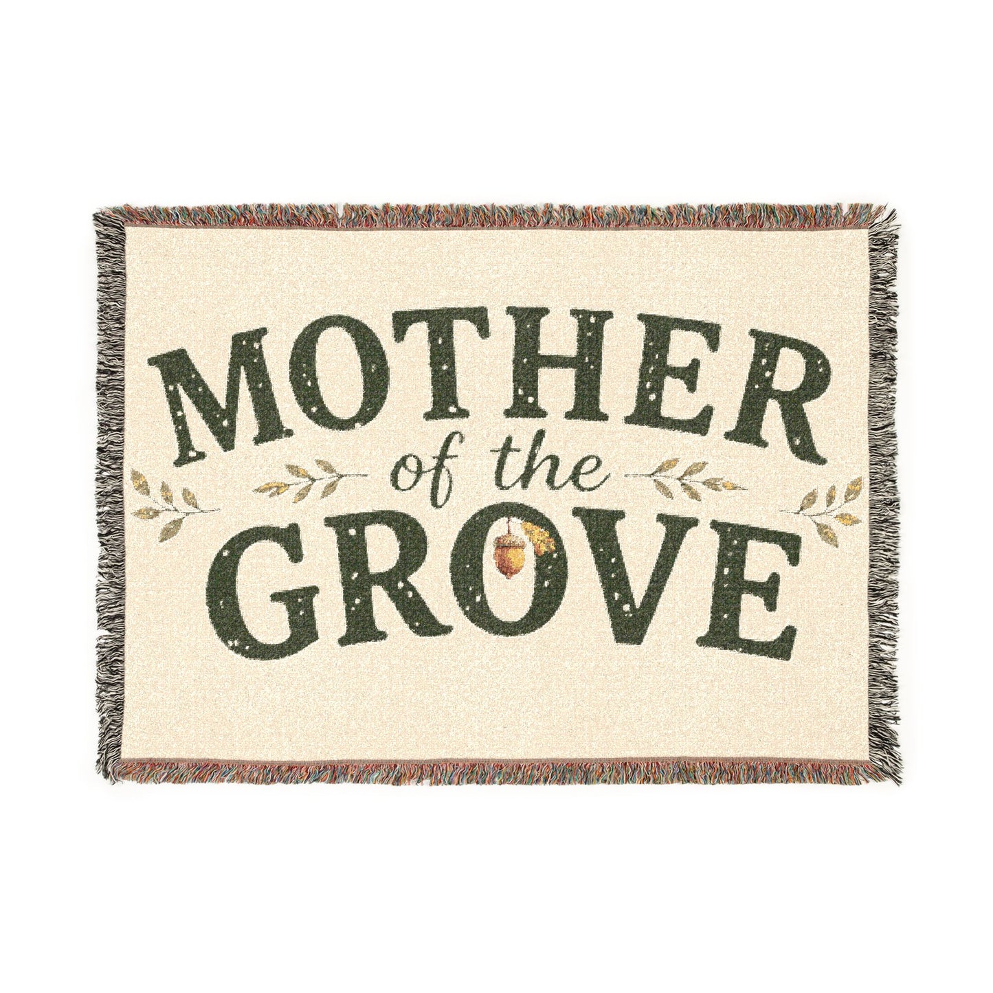 Mother of the Grove Woven Blanket — Garden Mom Decorative Cotton Throw