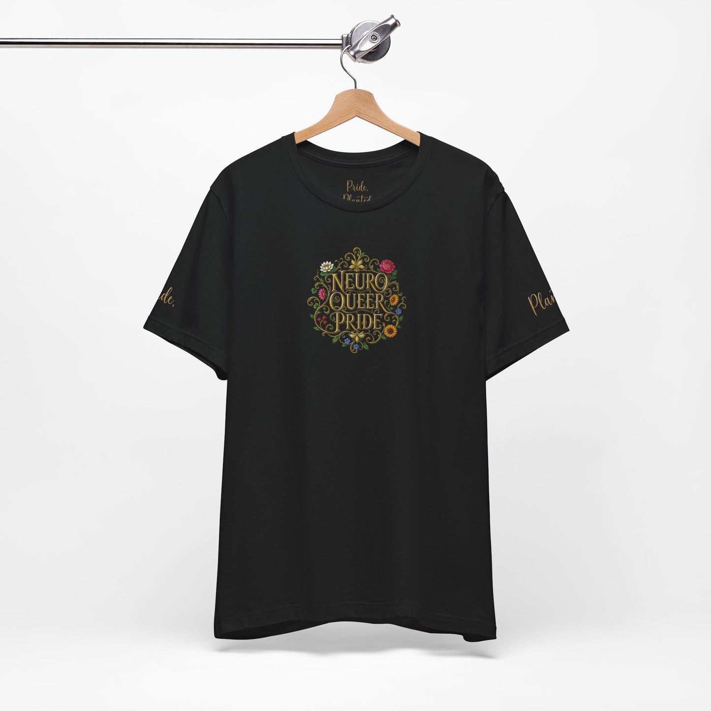 Neuro Queer Pride T-Shirt | Floral Neurodiversity Pride Tee