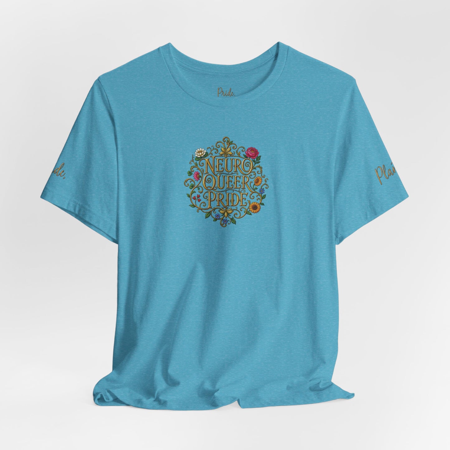 Neuro Queer Pride T-Shirt | Floral Neurodiversity Pride Tee