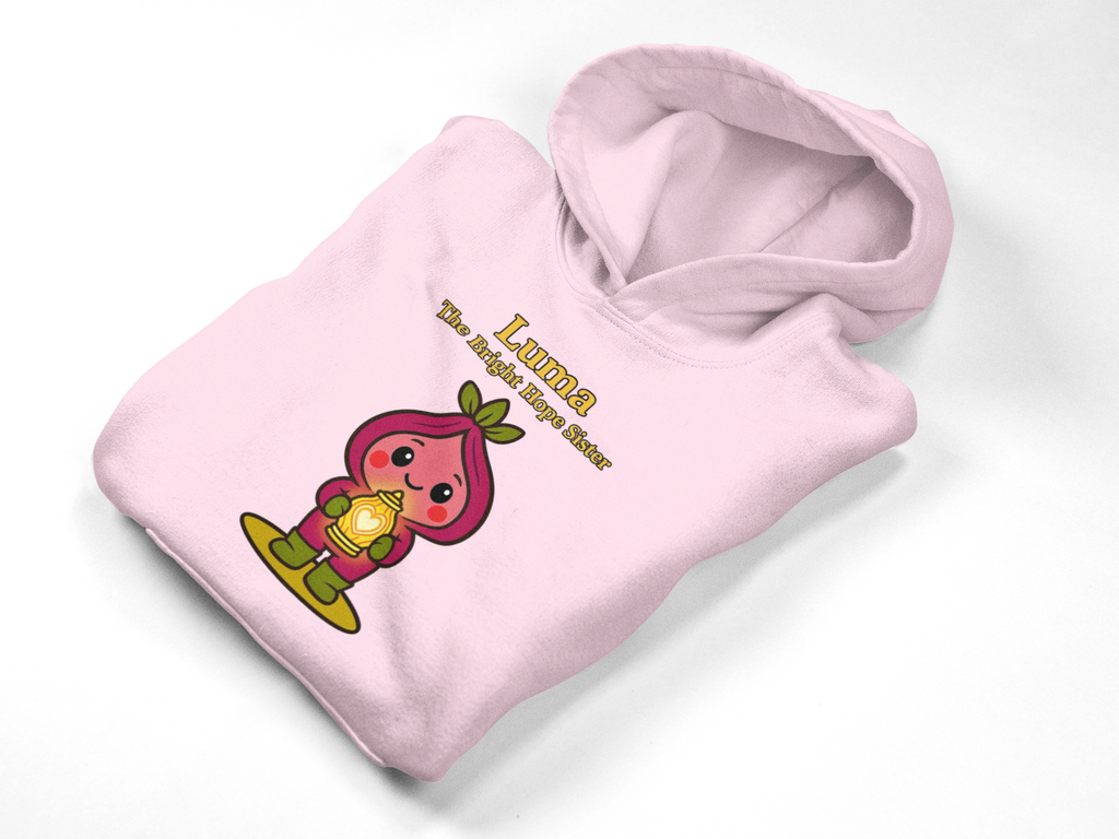 Heartlight Collection: 'Luma the Dreamer' Camping Twins Cute Kids Hooded Sweatshirt