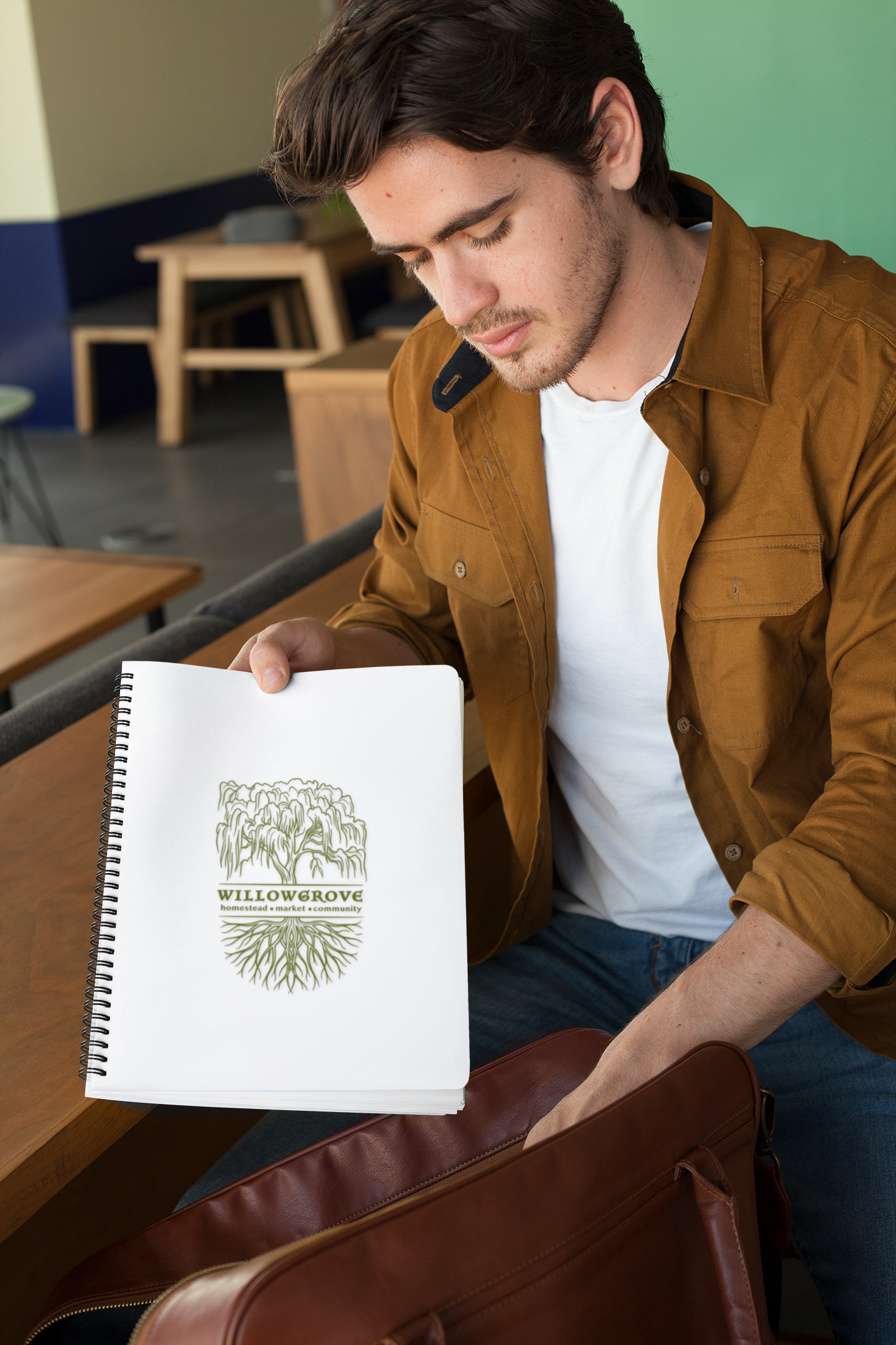 Willowgrove Market: Willow Tree Logo Sticker for Homestead & Market — Kiss-Cut Sticker