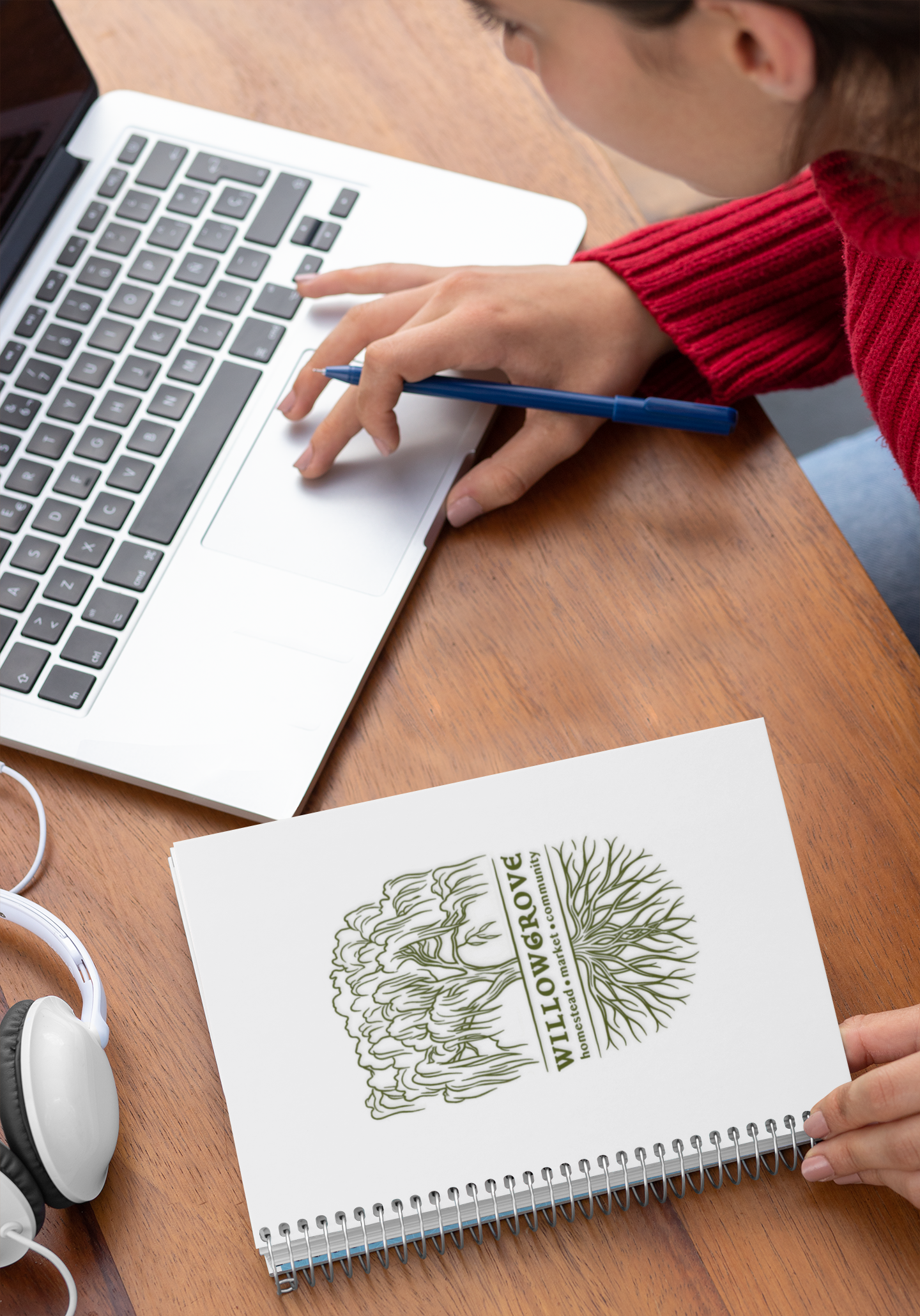 Willowgrove Market: Willow Tree Logo Sticker for Homestead & Market — Kiss-Cut Sticker