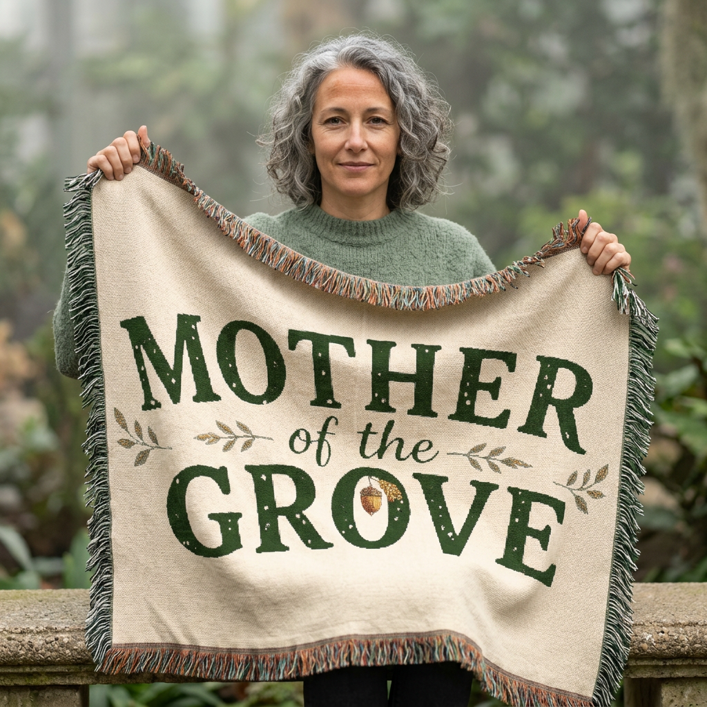 Mother of the Grove Woven Blanket — Garden Mom Decorative Cotton Throw