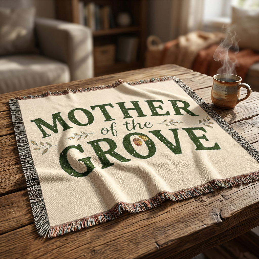 Mother of the Grove Woven Blanket — Garden Mom Decorative Cotton Throw