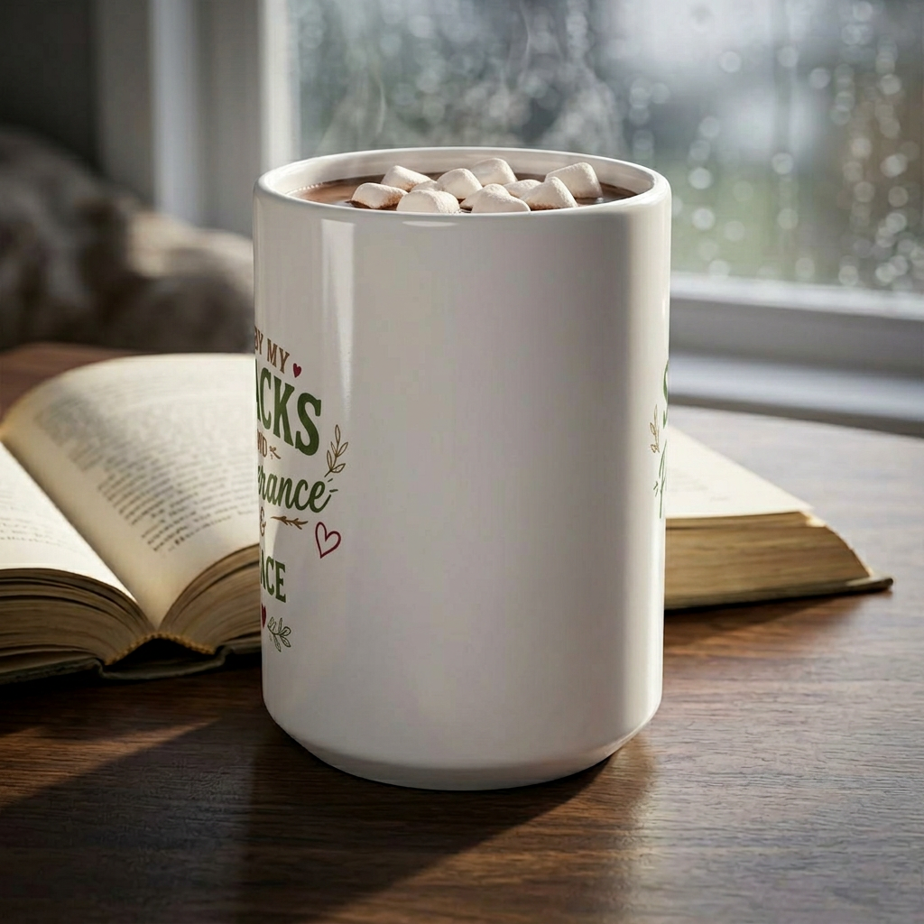 Raised by Snacks & Persistence — Ceramic Mug 15oz