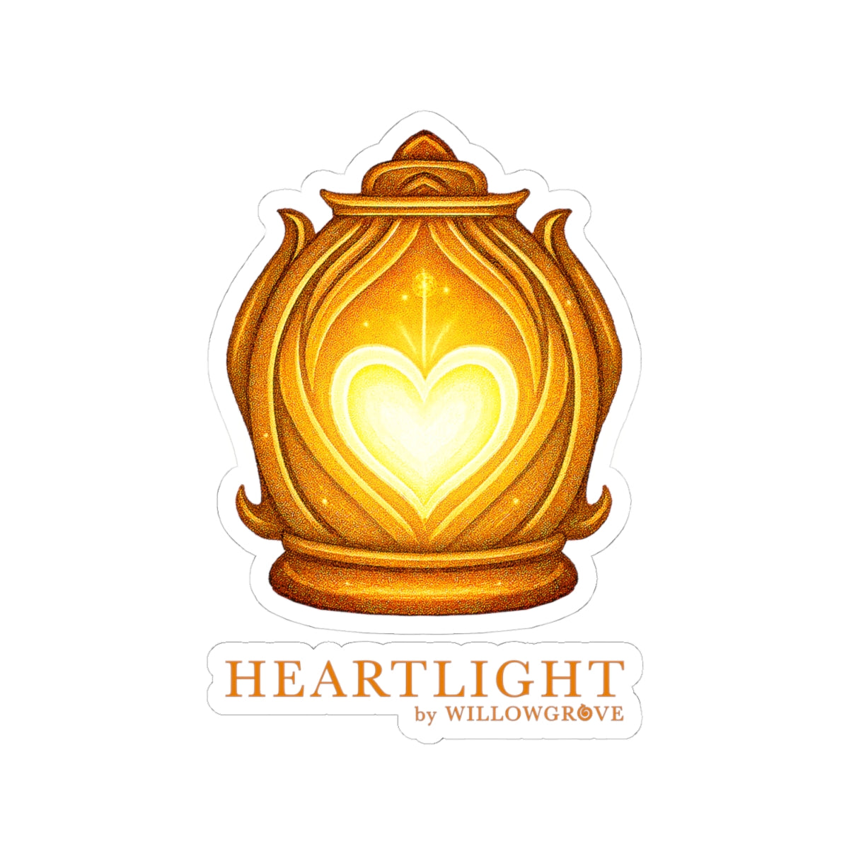Heartlight™ by WillowGrove Lantern Logo Sticker – Official Emblem