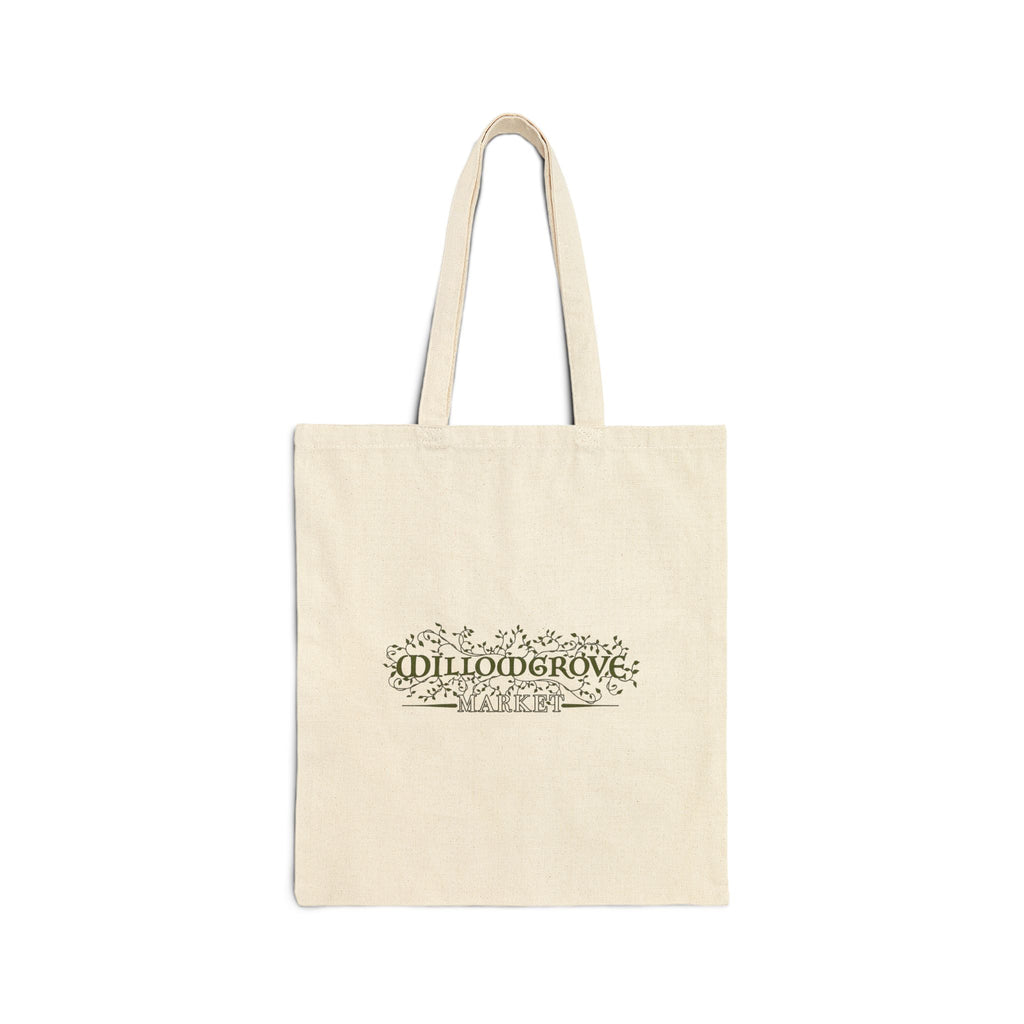 Willowgrove Botanical Tote Bag — Cotton Canvas Market Tote
