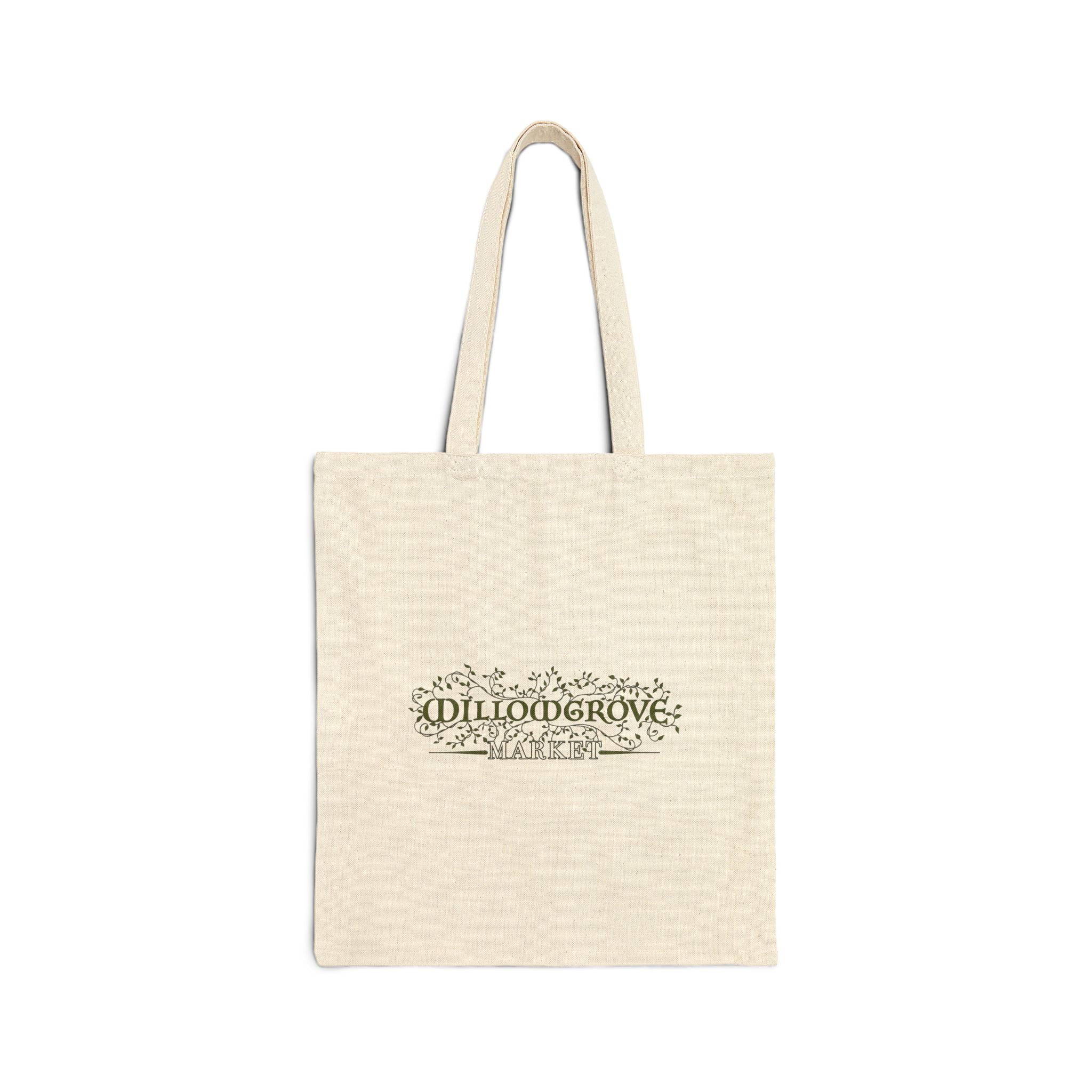 Willowgrove Botanical Tote Bag — Cotton Canvas Market Tote
