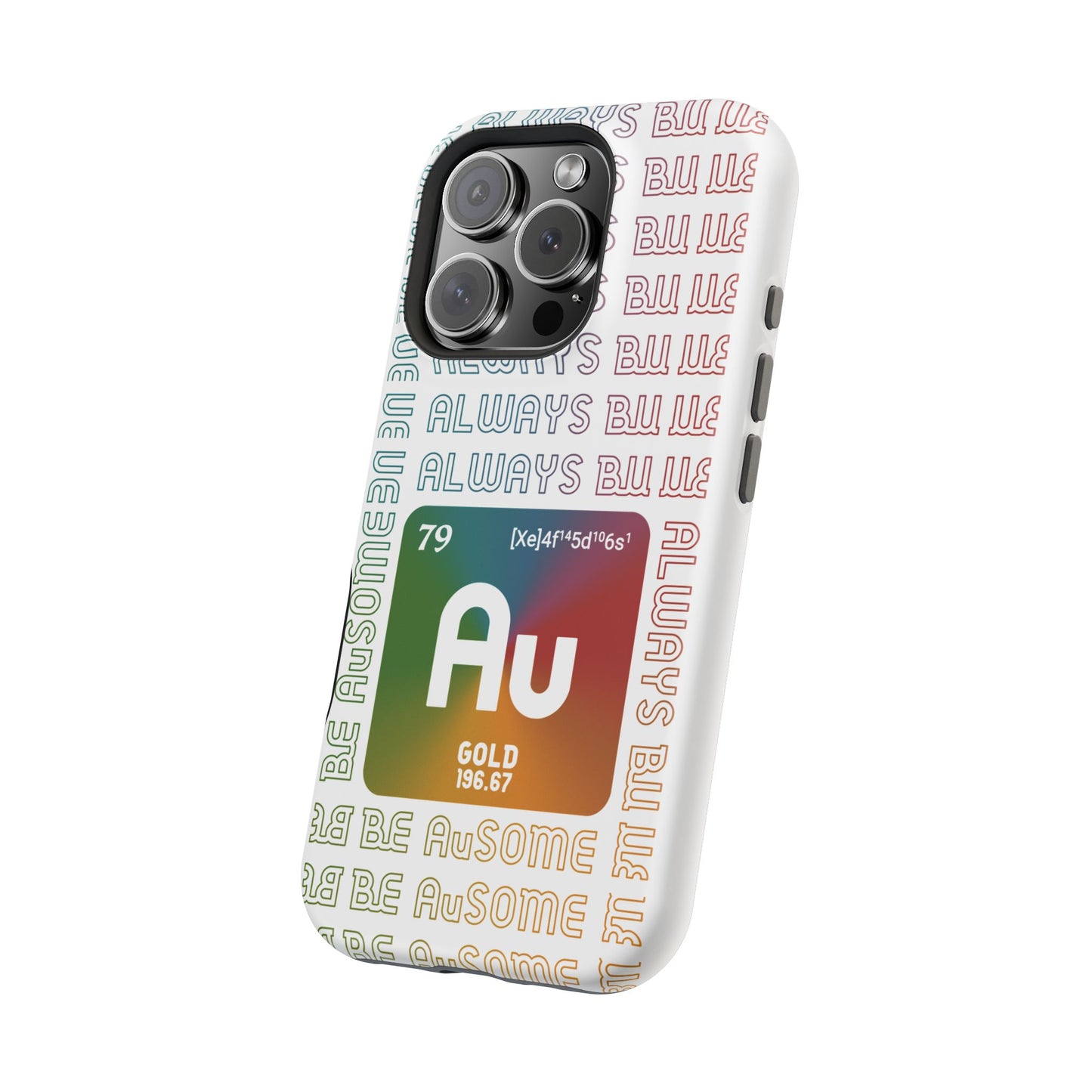 Magnetic Phone Case — 'Au Gold' Periodic Table Design (Be AuSome)