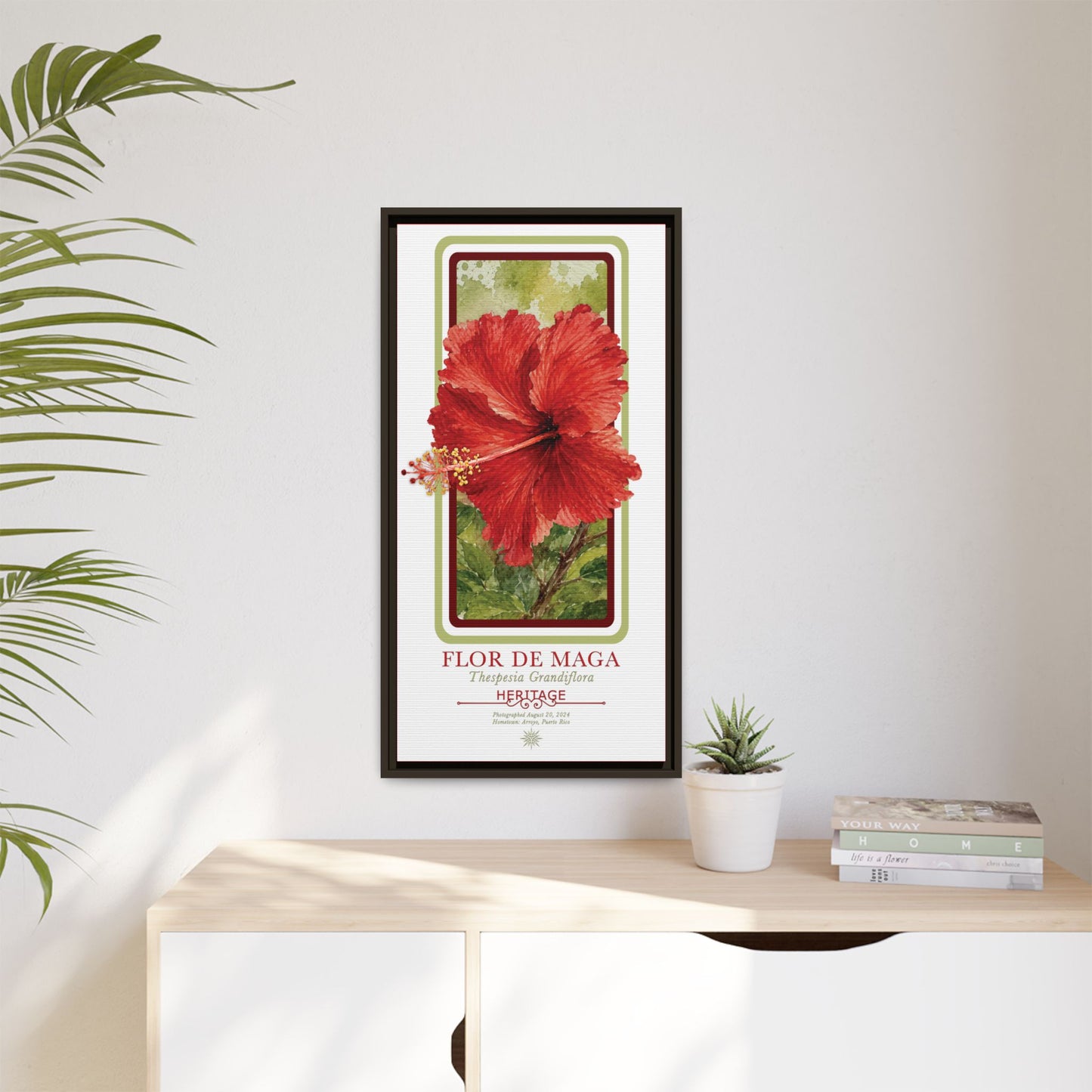 "Flor de Maga" Heritage Botanical Art Print — GroveSense Garden of Belonging Series