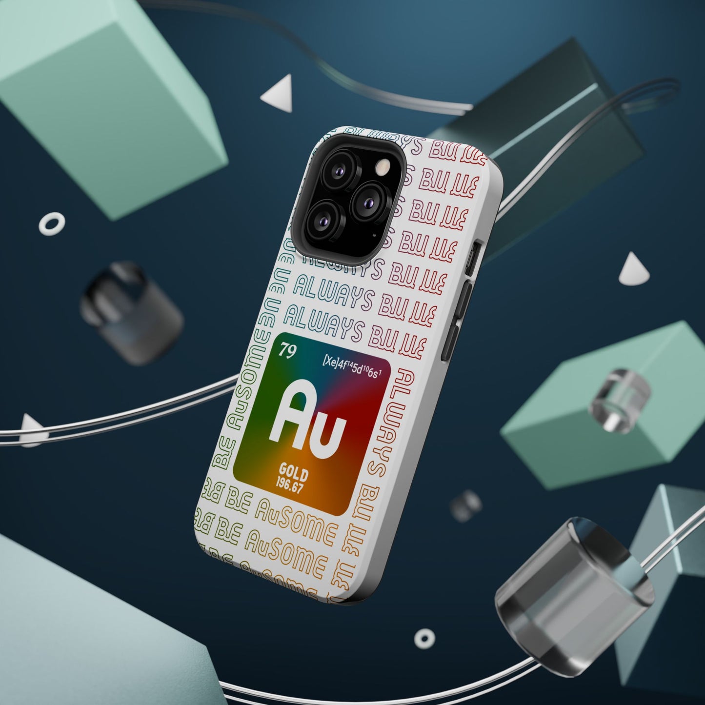 Magnetic Phone Case — 'Au Gold' Periodic Table Design (Be AuSome)