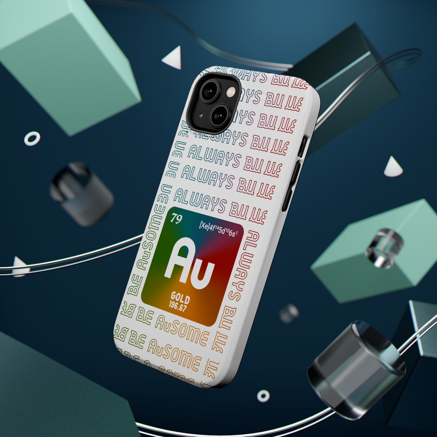 Magnetic Phone Case — 'Au Gold' Periodic Table Design (Be AuSome)