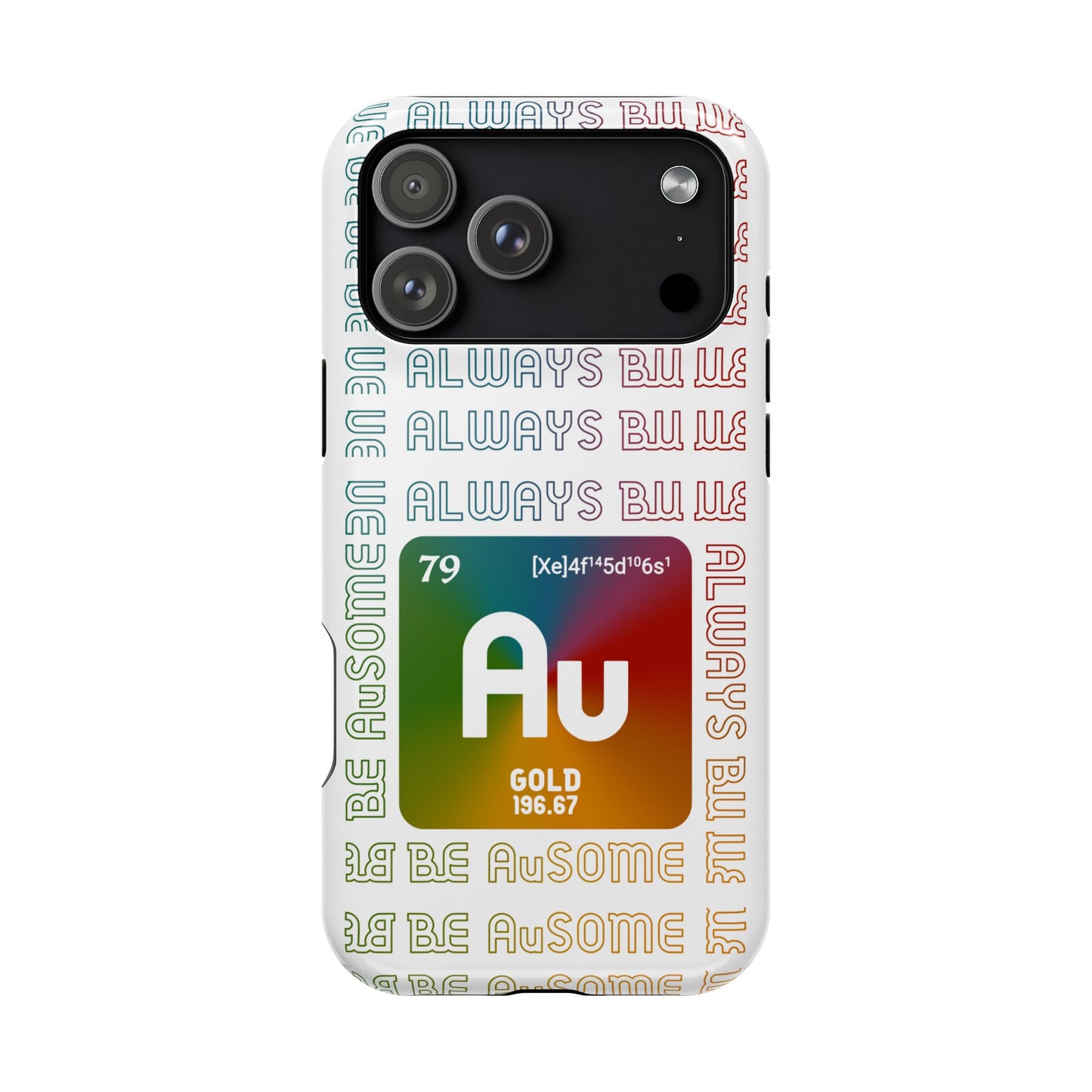 Magnetic Phone Case — 'Au Gold' Periodic Table Design (Be AuSome)