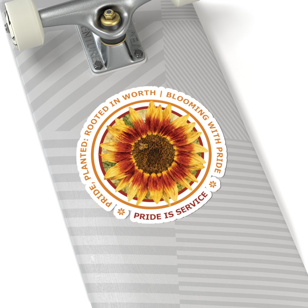“Service Is Pride” Vinyl Sticker - Pride, Planted: Rooted in Worth collection.