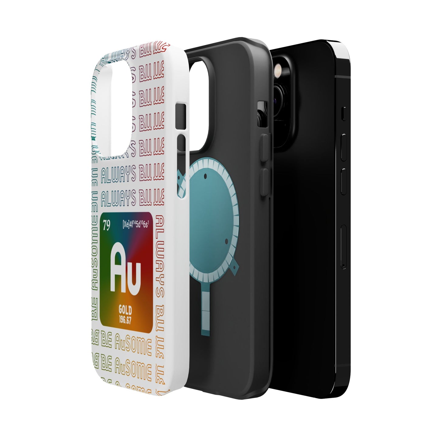 Magnetic Phone Case — 'Au Gold' Periodic Table Design (Be AuSome)