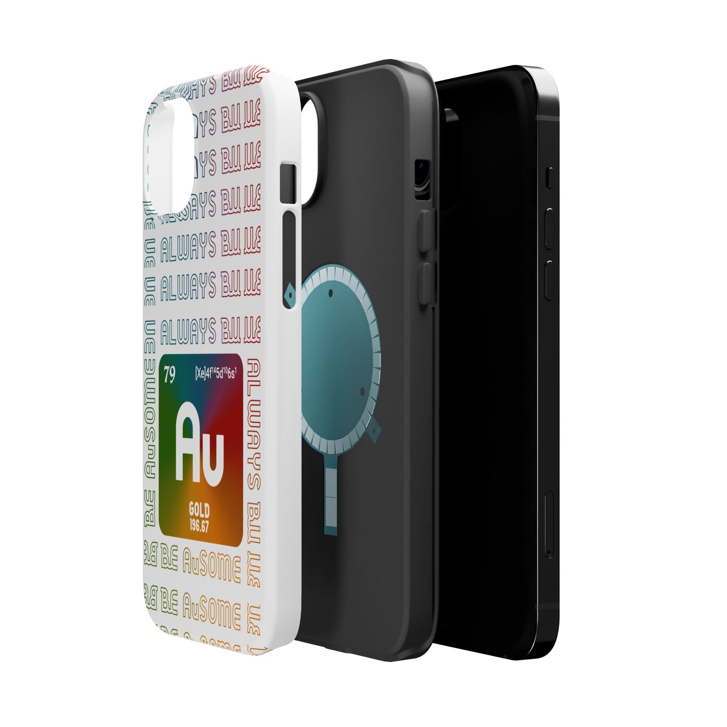 Magnetic Phone Case — 'Au Gold' Periodic Table Design (Be AuSome)