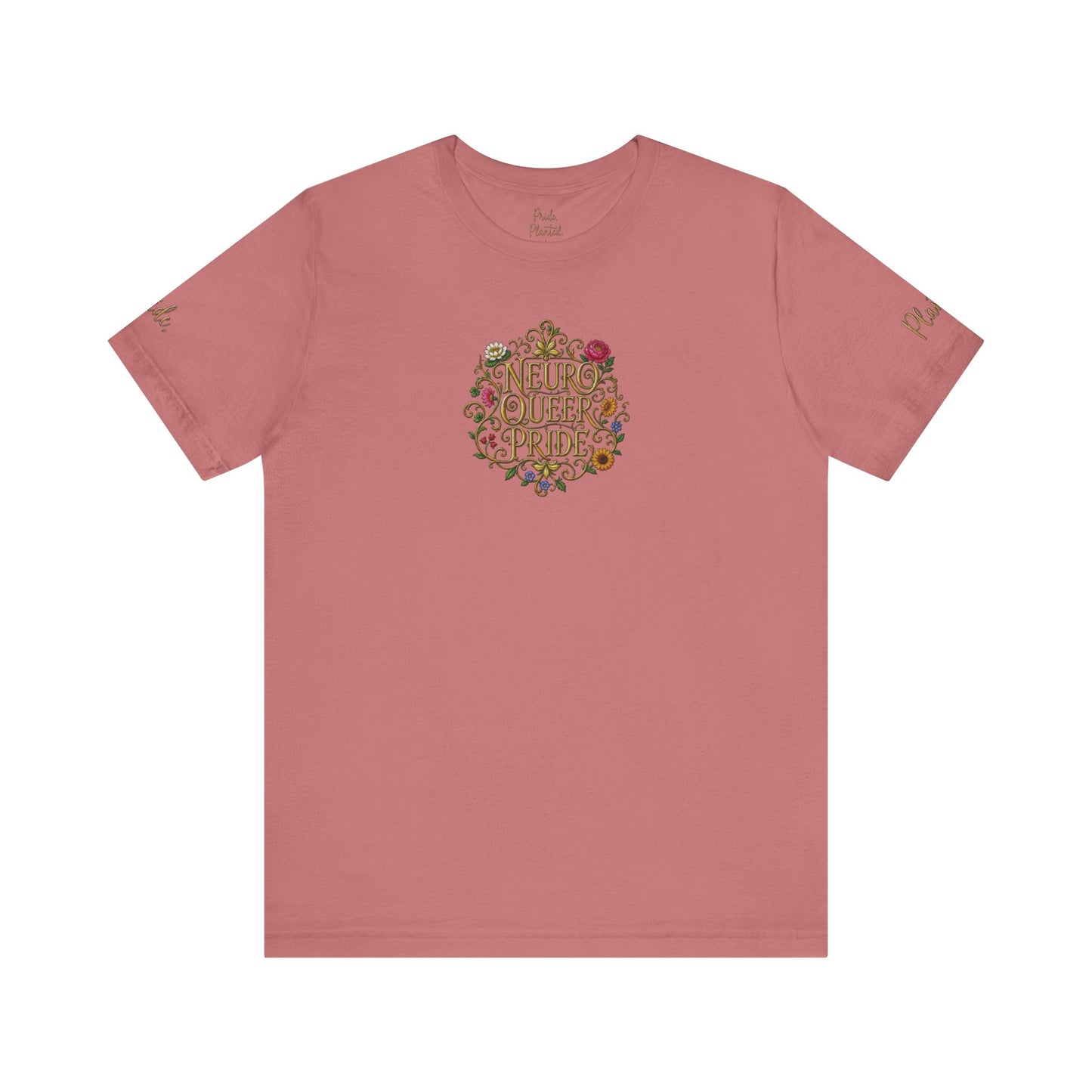 Neuro Queer Pride T-Shirt | Floral Neurodiversity Pride Tee