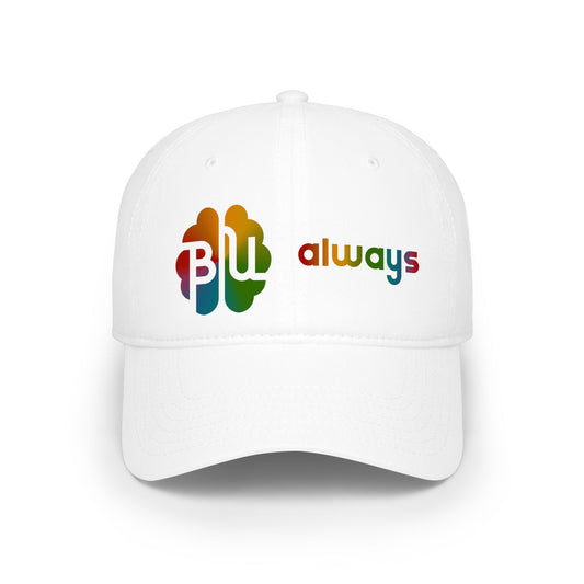 Always BU Low Profile Baseball Cap — 'Always' Brain Mark Cotton Twill Hat