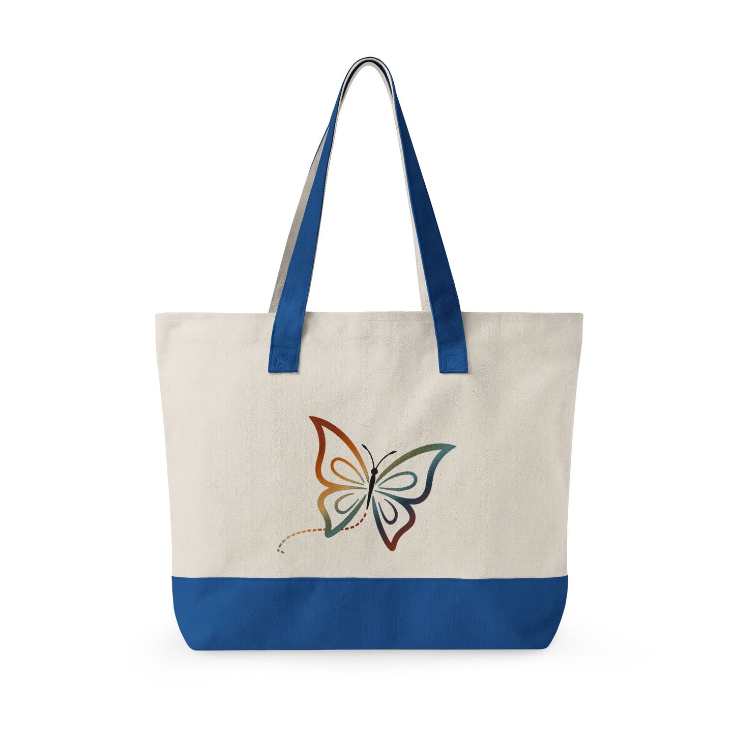 Always BU Zippered Canvas Tote — Butterfly Logo Everyday Carry Bag