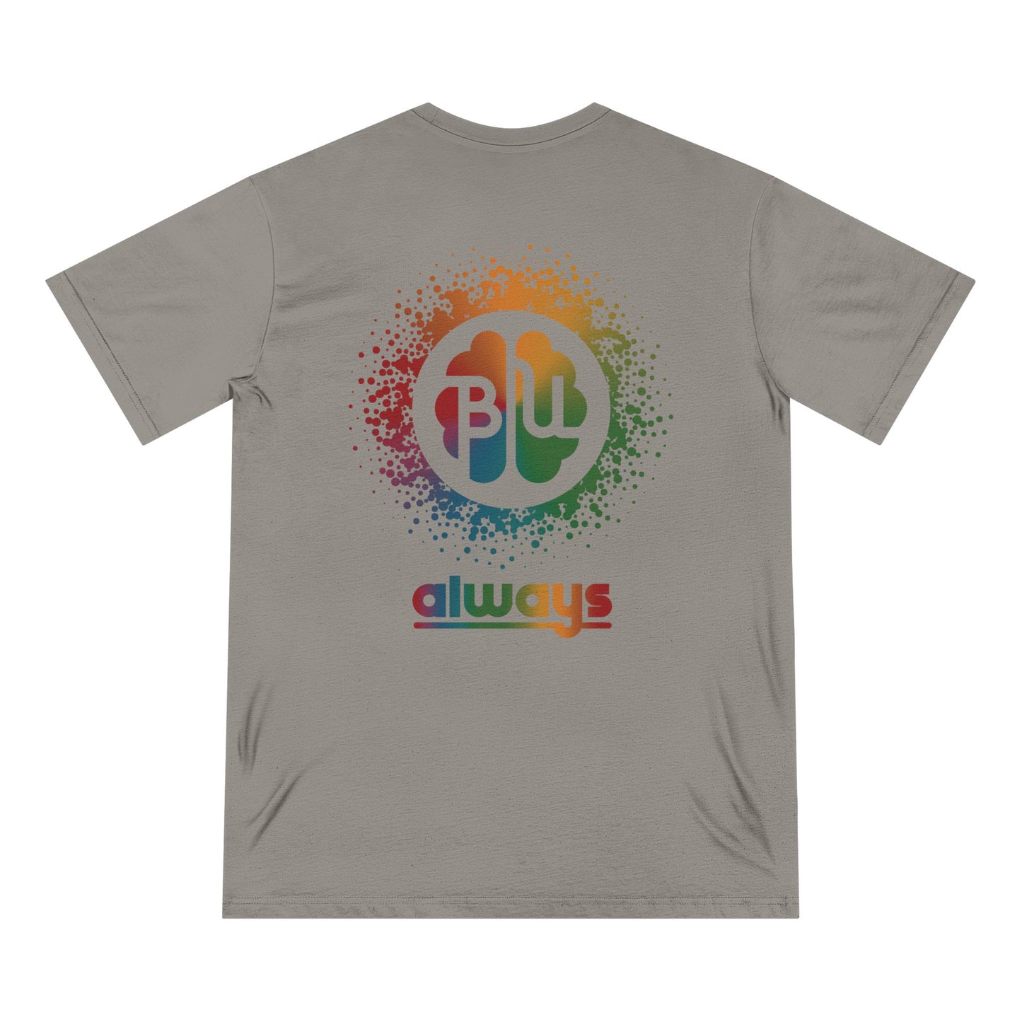 Always BU Organic Staple T-Shirt — Color Splash Back Print