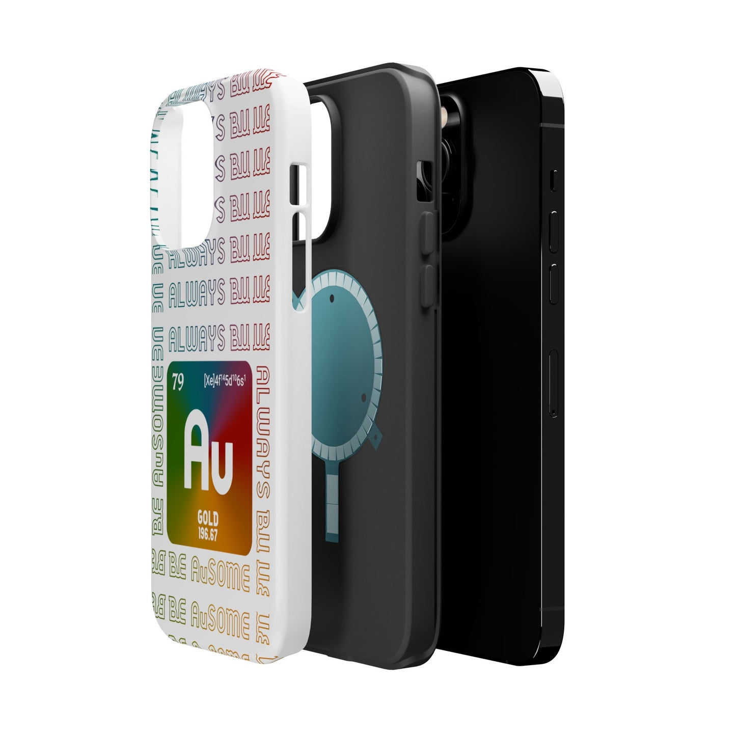 Magnetic Phone Case — 'Au Gold' Periodic Table Design (Be AuSome)