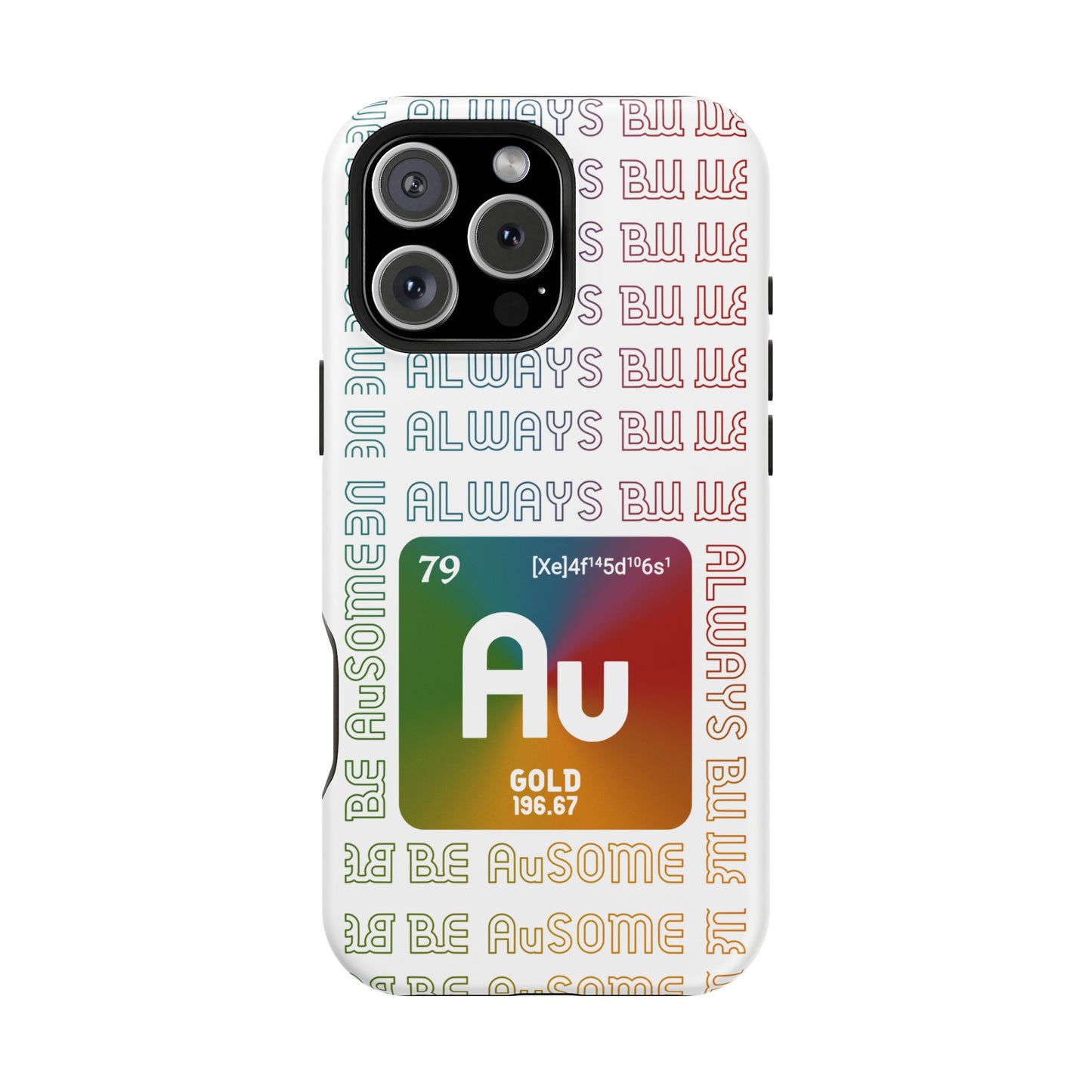 Magnetic Phone Case — 'Au Gold' Periodic Table Design (Be AuSome)