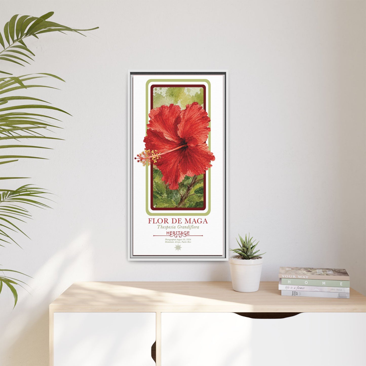 "Flor de Maga" Heritage Botanical Art Print — GroveSense Garden of Belonging Series