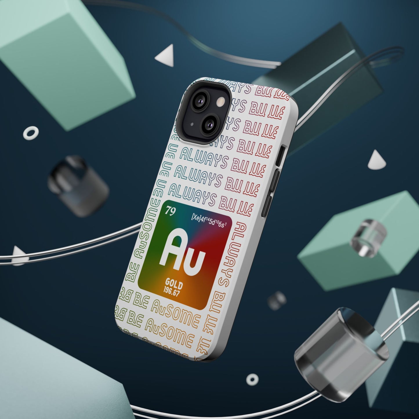 Magnetic Phone Case — 'Au Gold' Periodic Table Design (Be AuSome)