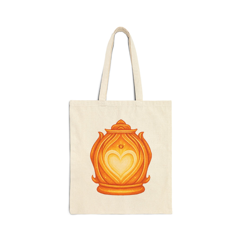Sprout The Seedling Brother Tote Bag — Cute Plant Character Canvas Tote with Lantern Artwork