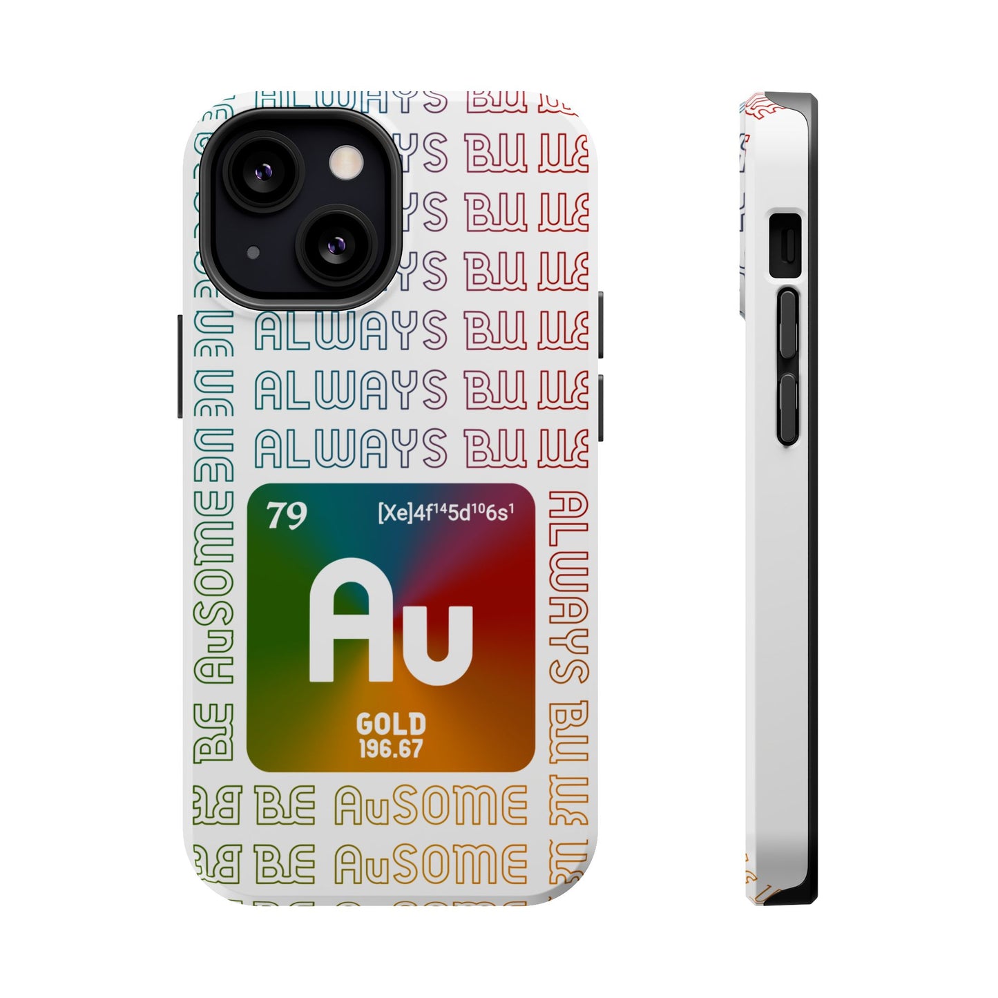 Magnetic Phone Case — 'Au Gold' Periodic Table Design (Be AuSome)