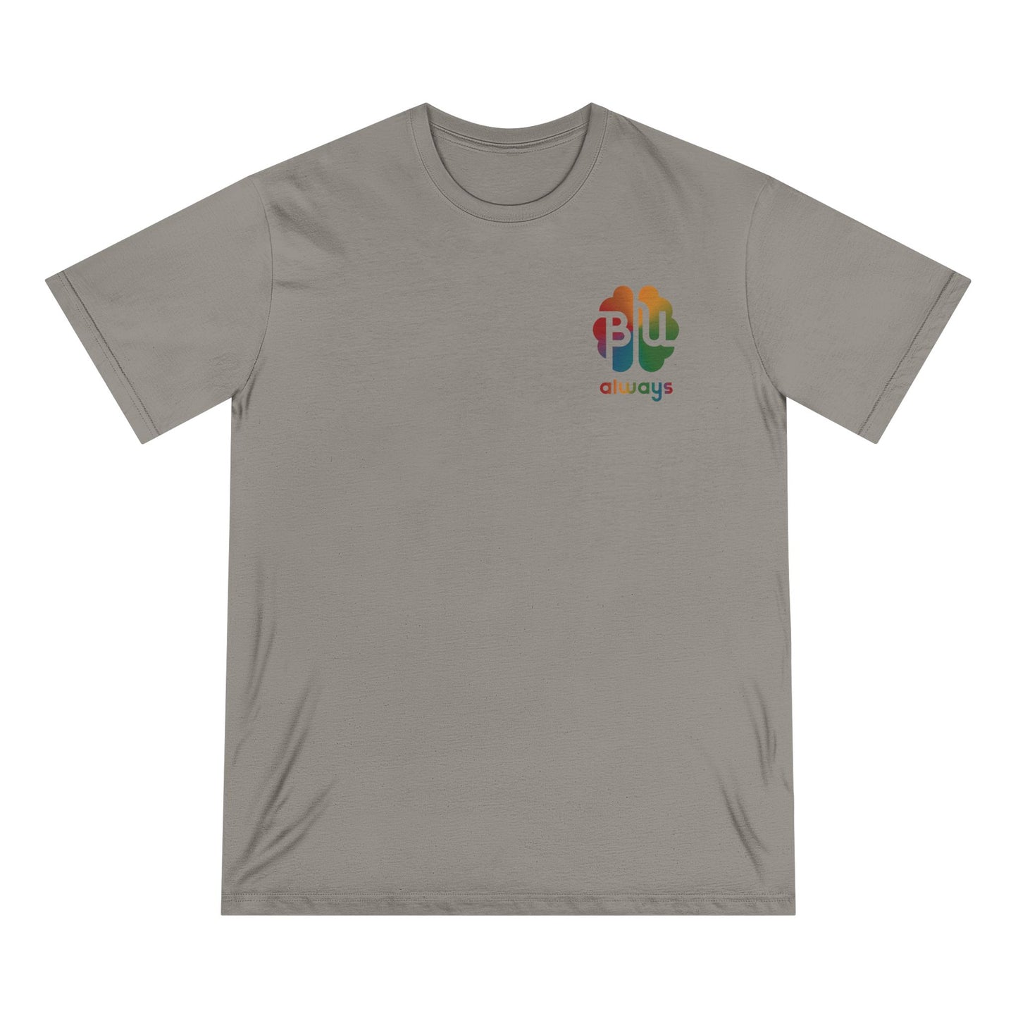 Always BU Organic Staple T-Shirt — Color Splash Back Print