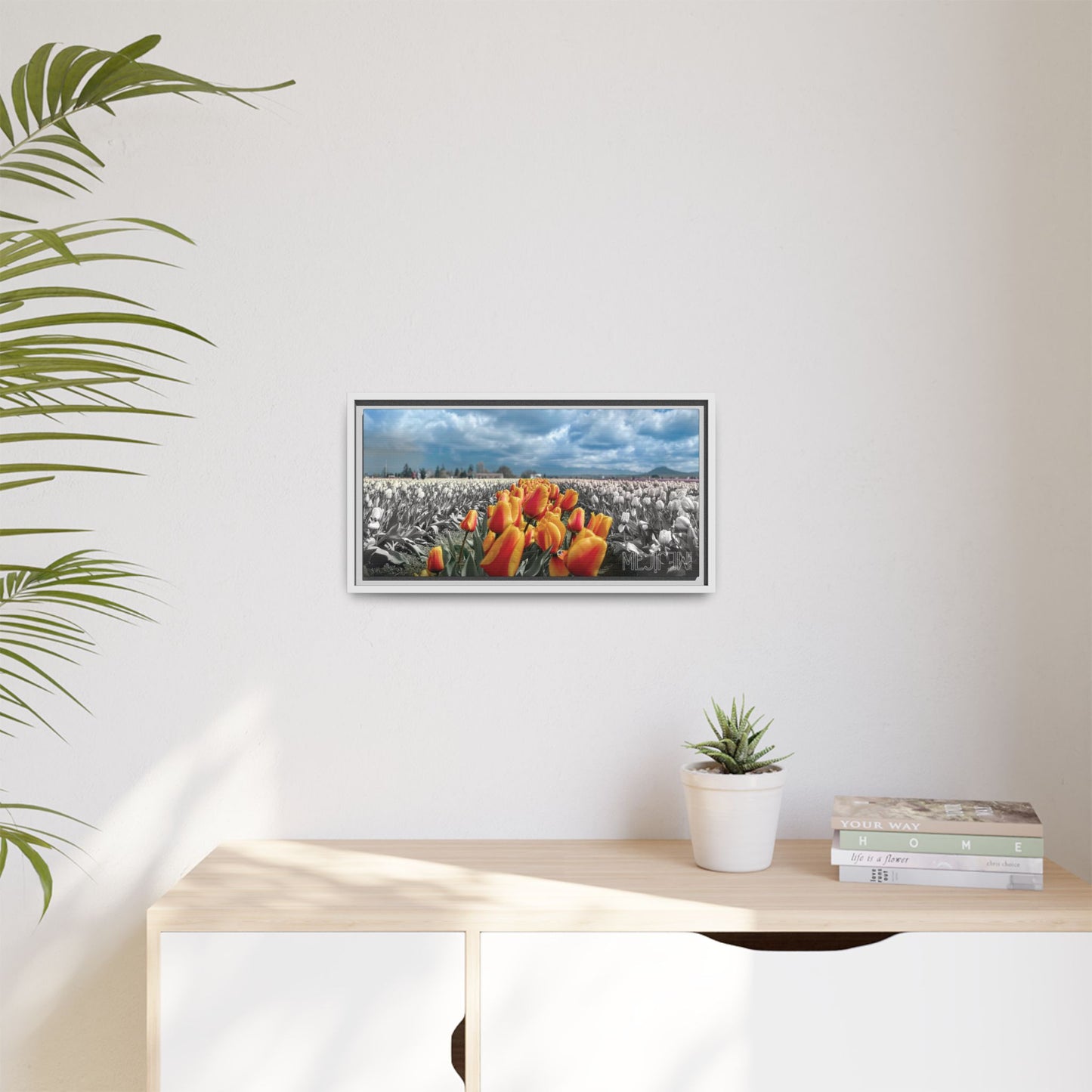 "TULIPANES 002 — Tranquility" Skagit Valley Tulip Field Print — Matte Canvas Wall Art